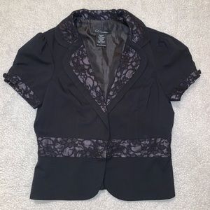 Charlotte Russe Black Cropped Blazer